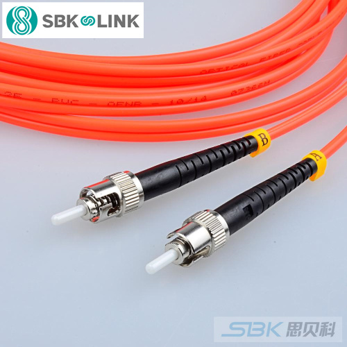思贝科 ST双芯多模千兆光纤跳线