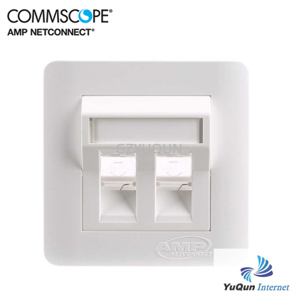 康普AMP双口斜口面板