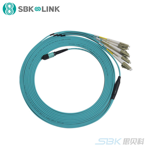 思贝科 MPO-LC8芯分支光纤跳线OM3