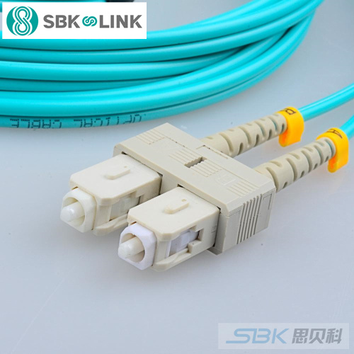 思贝科 SC双芯多模万兆光纤跳线